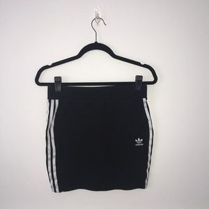 adidas Originals Black Three Stripe Skirt